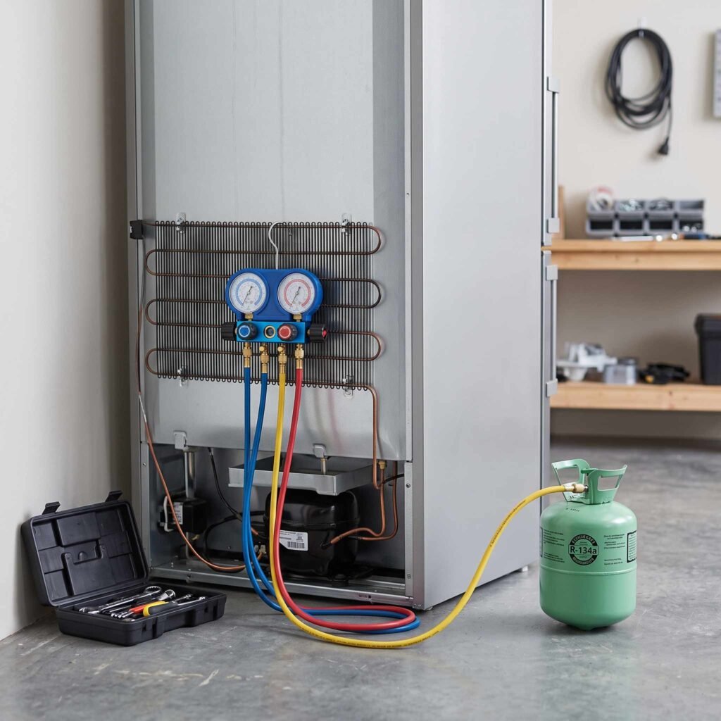 Refilling Gas In Refrigerator - Dubai Appliance Service